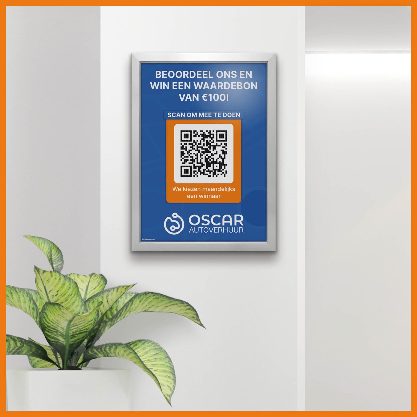 Reviewbord met QR