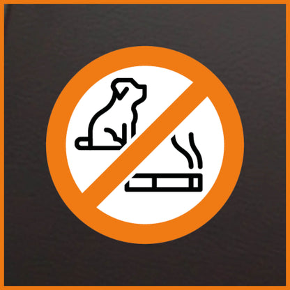 Sticker 'Niet roken + Geen dieren' (5 stuks)