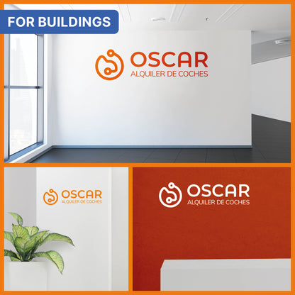 Pegatina con logo blanco