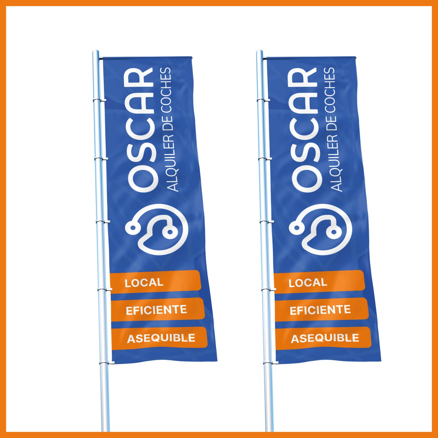 Bandera tipo vela 1 x 4 m