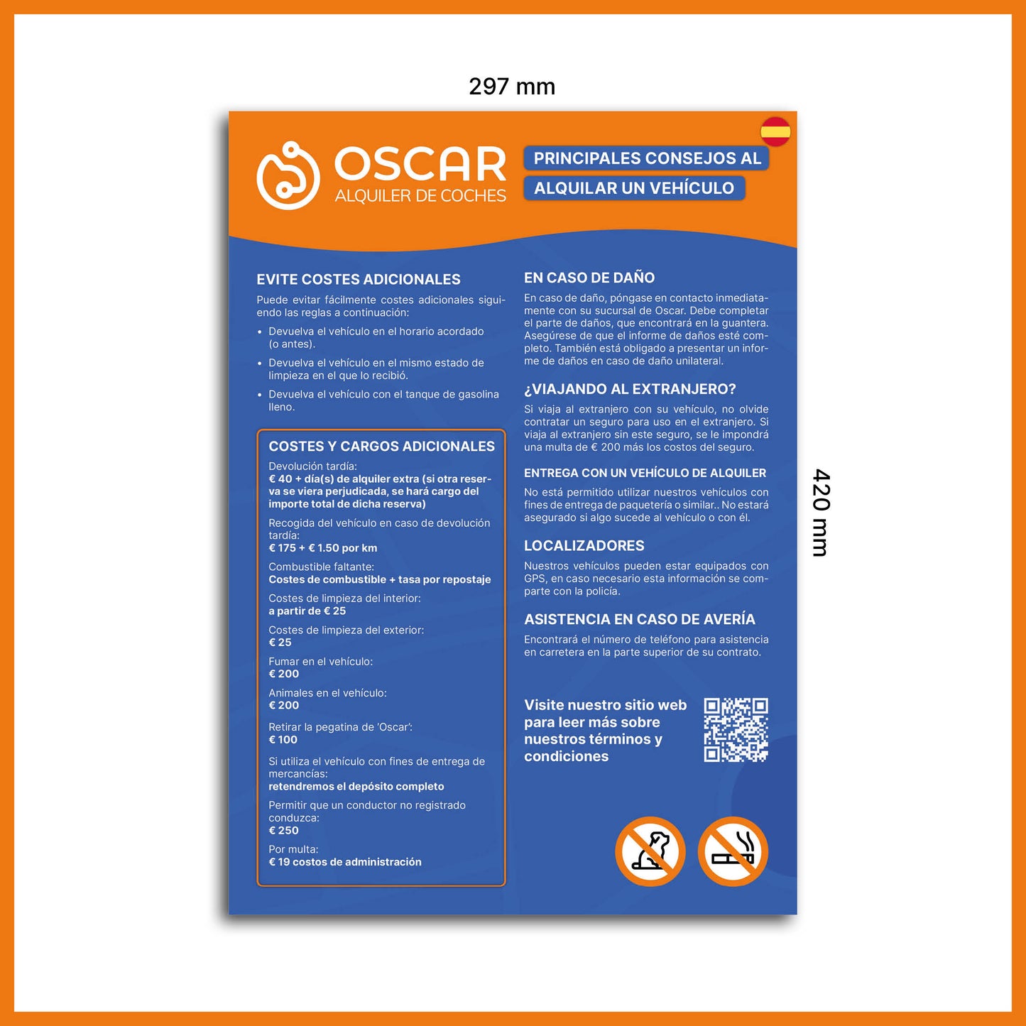 Avoid fees sign - A3