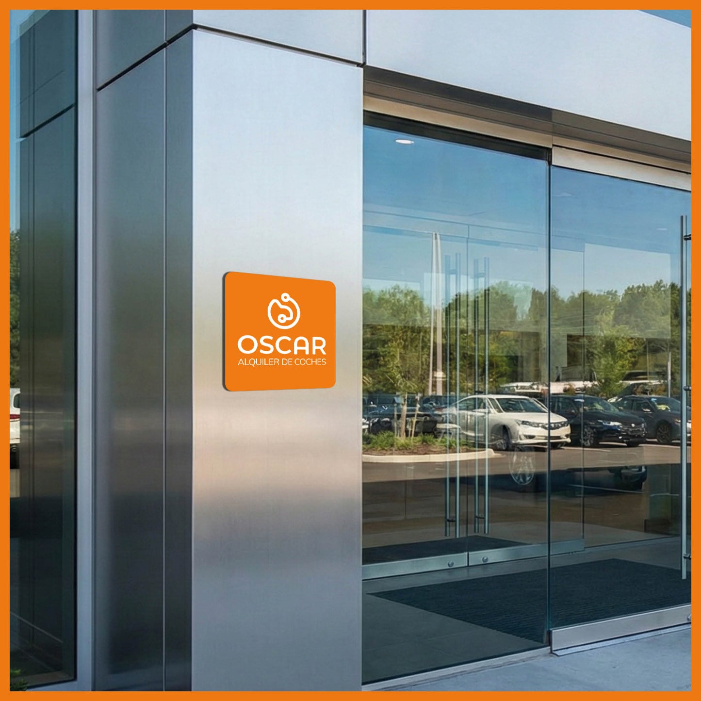 Letrero con logotipo