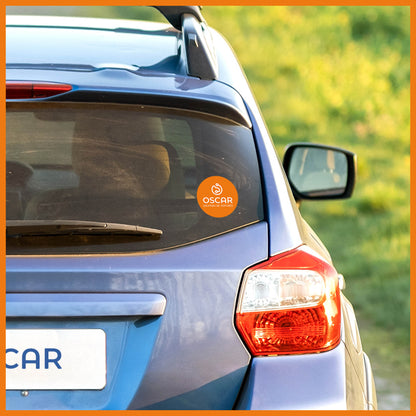 Oscar-sticker rond - oranje (5 stuks)