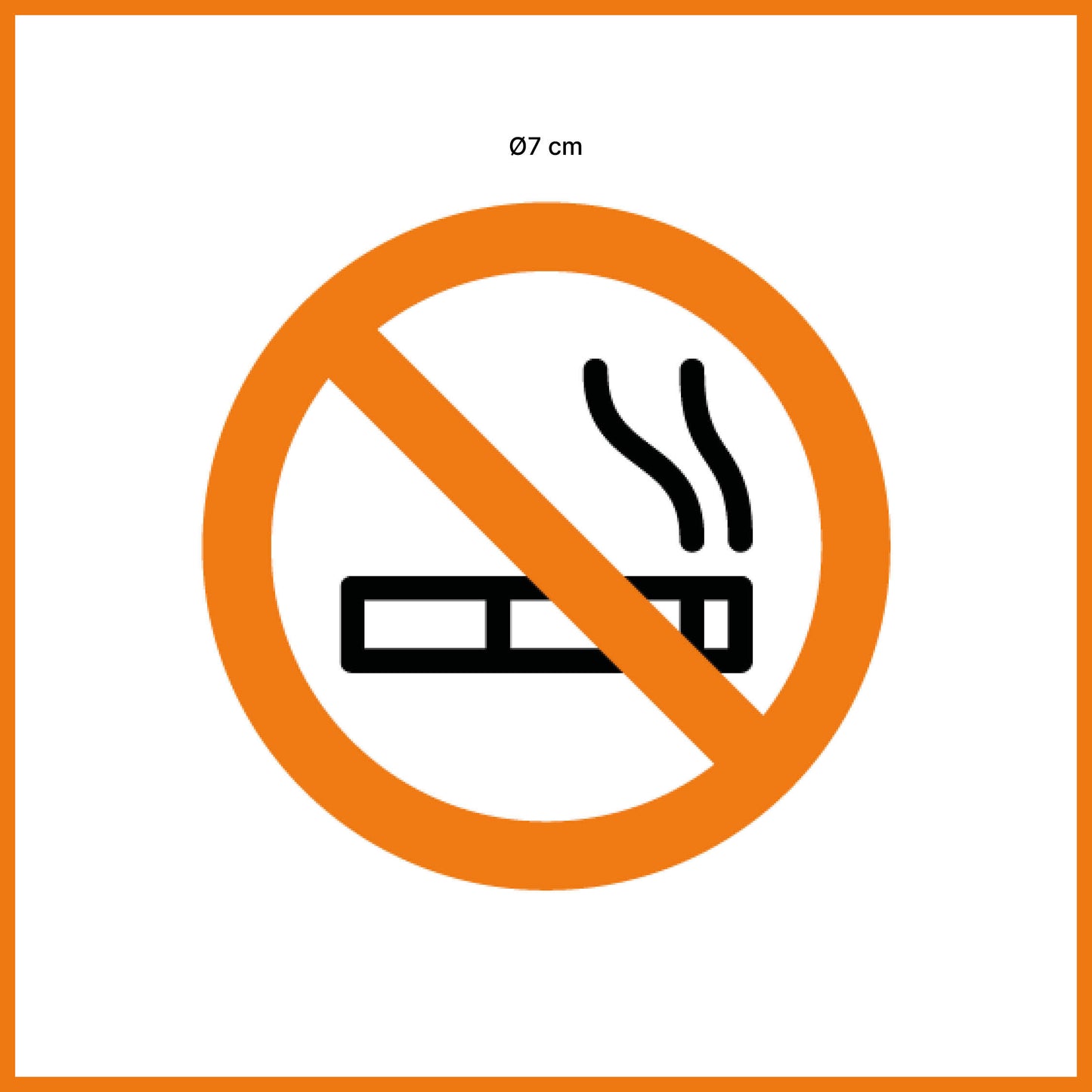 No smoking sticker (5 pieces)