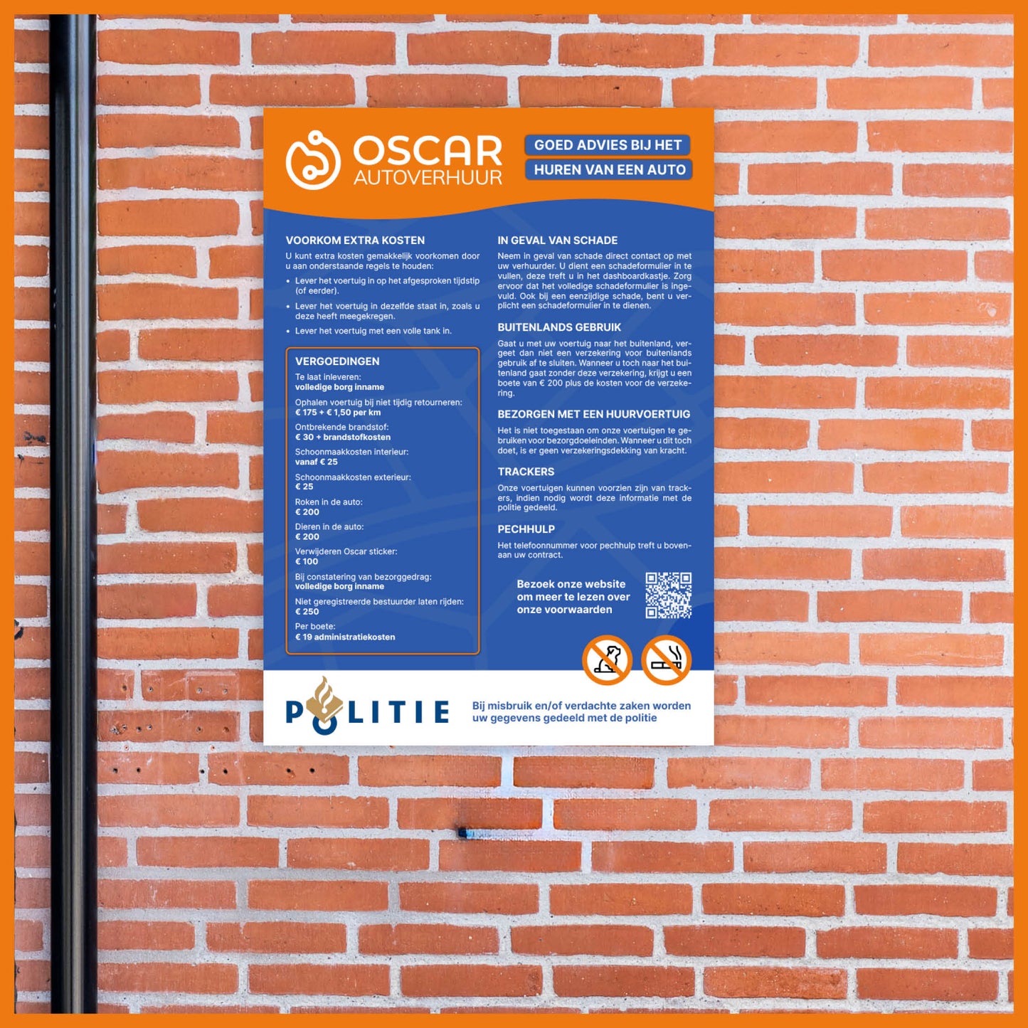 Bord ‘Voorkom kosten’ – A3