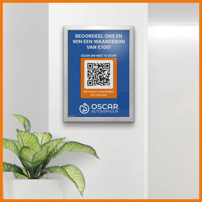Reviewbord met QR