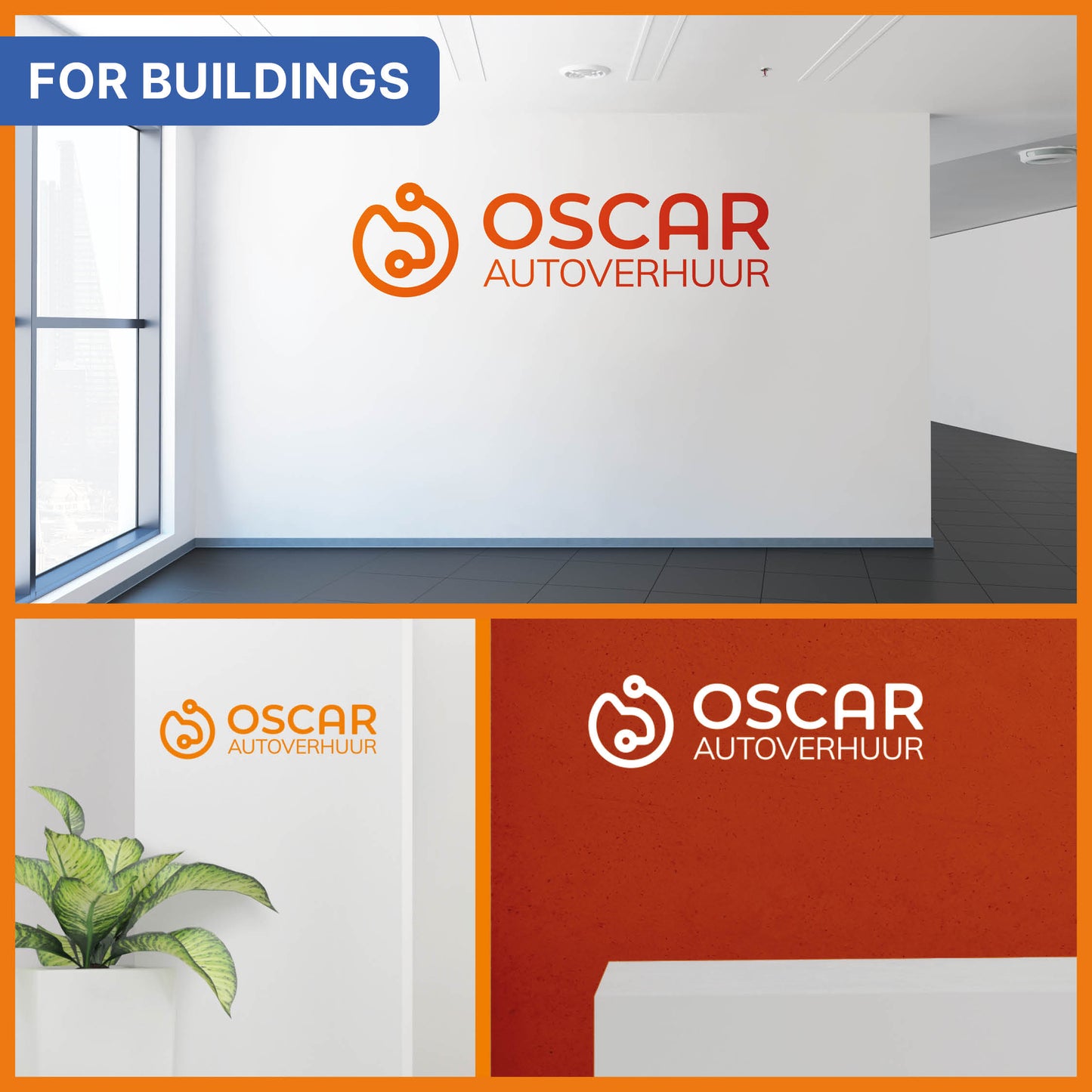 Contoursticker met wit logo 300 x 85