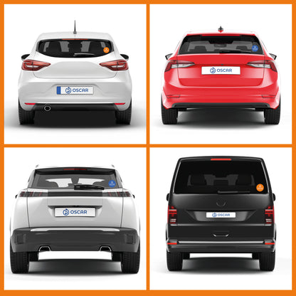 Oscar-sticker rond - oranje (5 stuks)