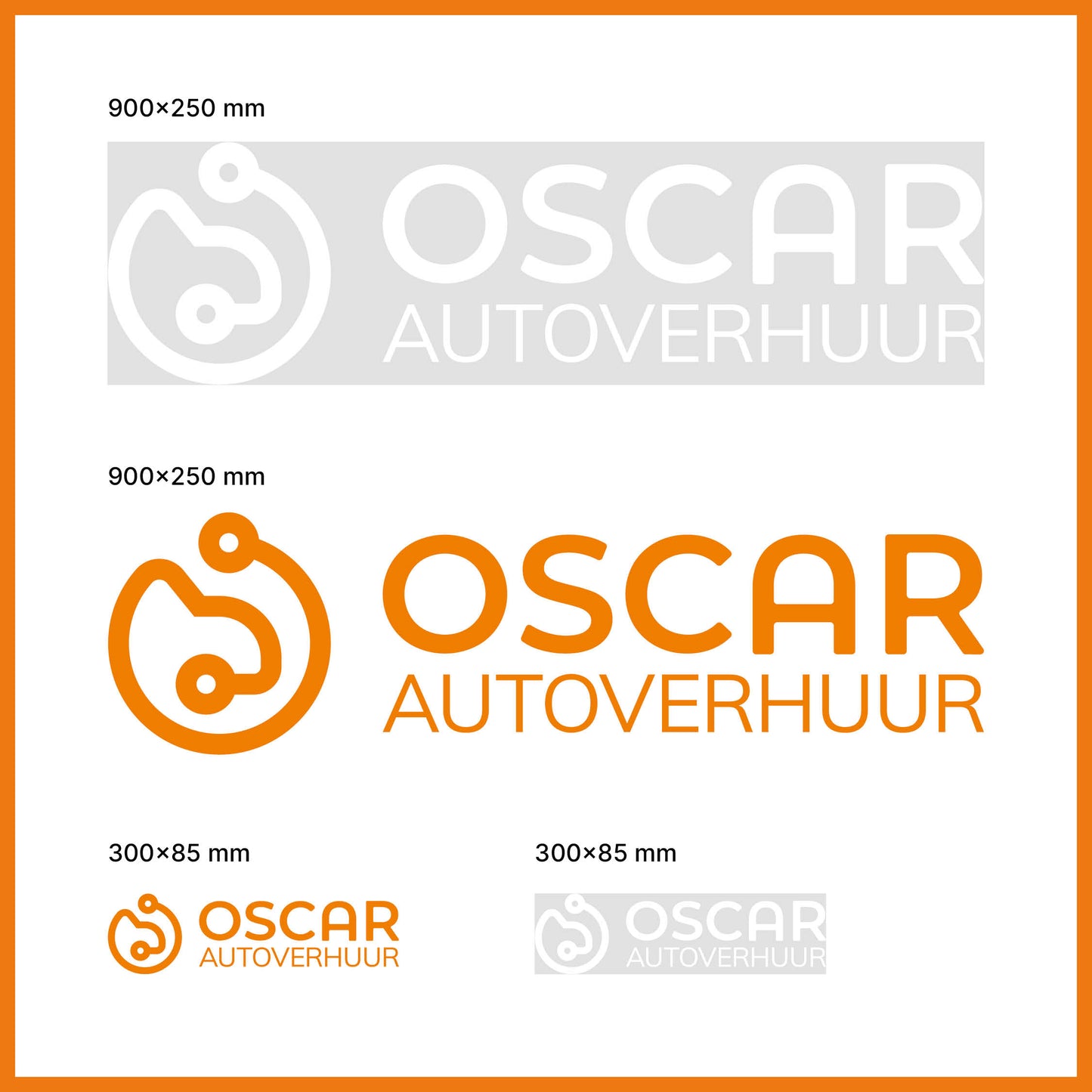 Contoursticker met wit logo 300 x 85