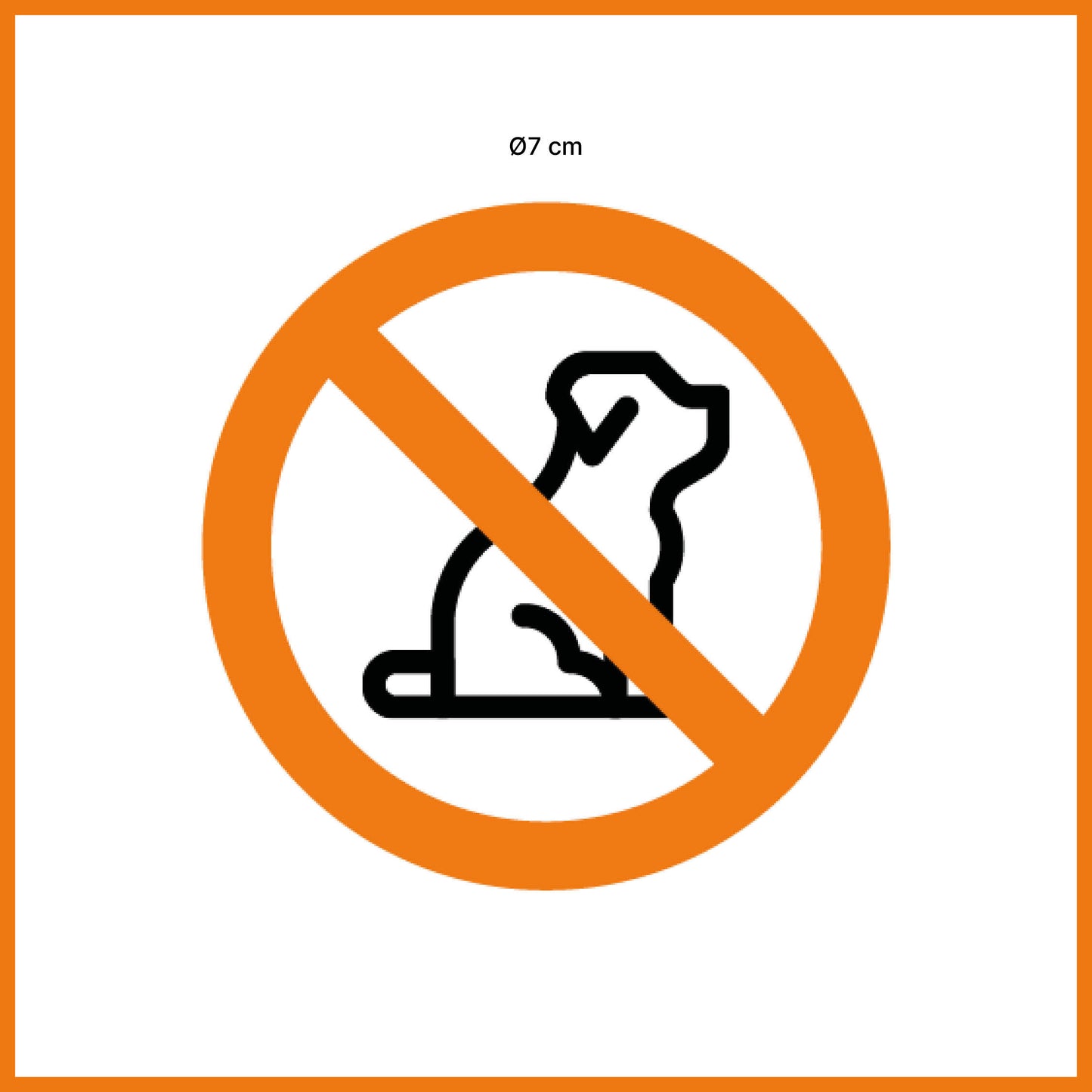 No animals sticker (5 pieces)