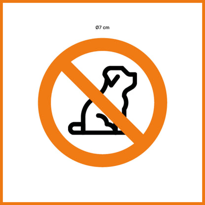 No animals sticker (5 pieces)