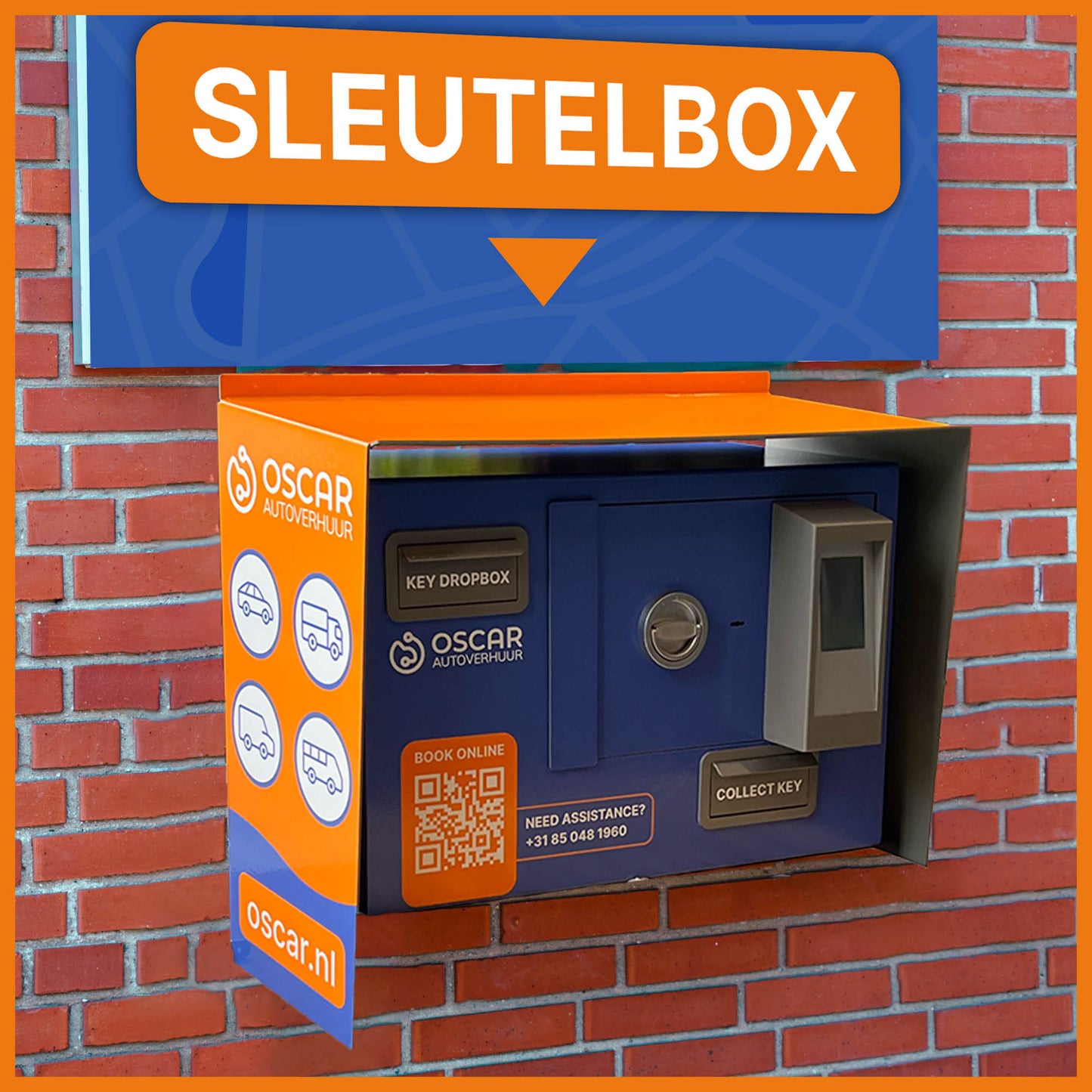 Grote sleutelkluis – voor ophalen en terugbrengen