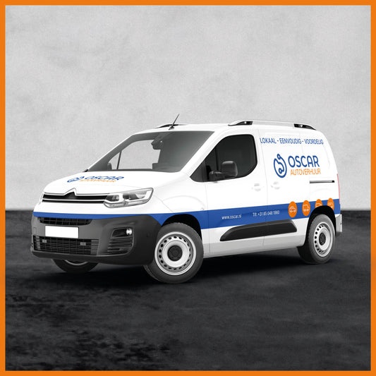 Belettering kleine bestelbus