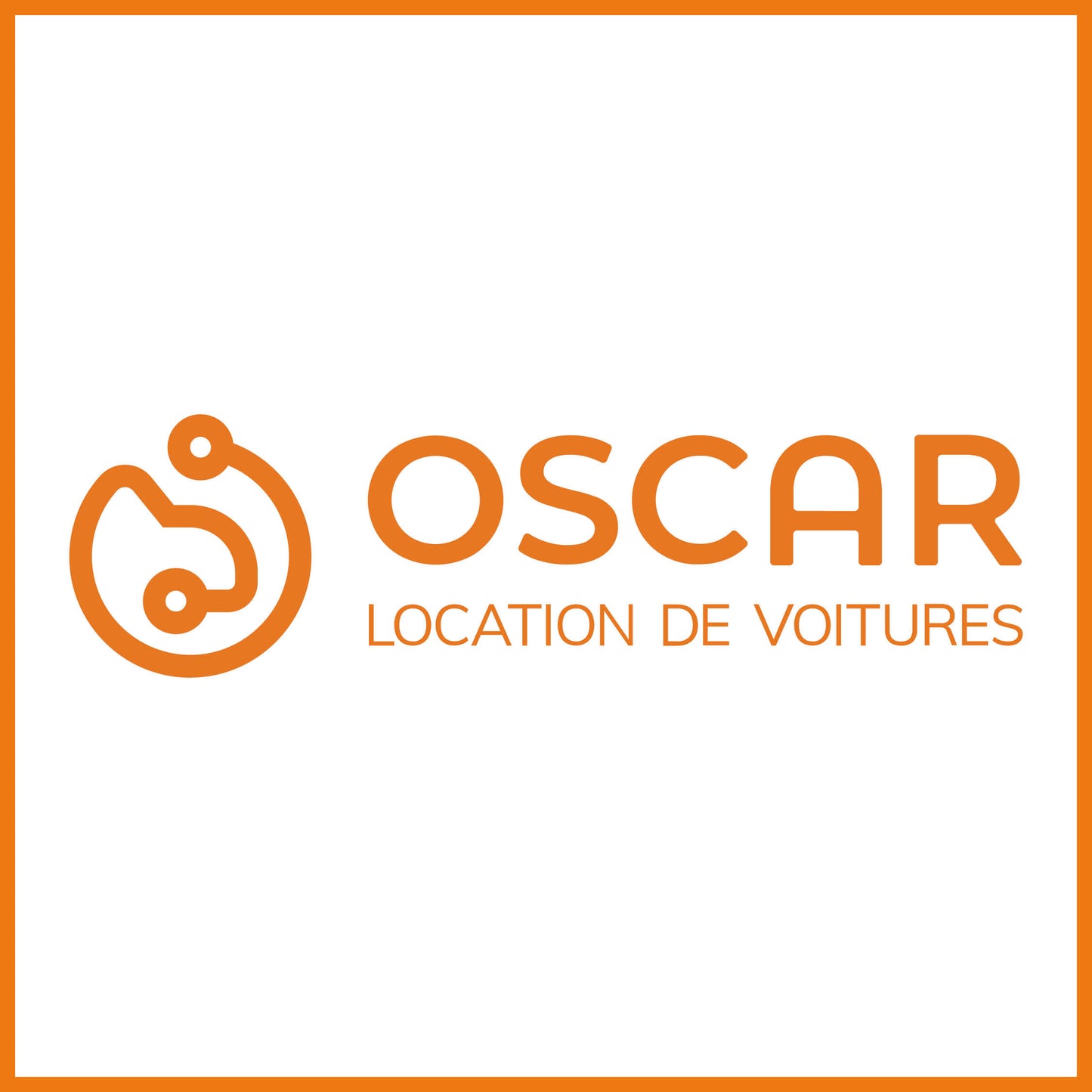 Contoursticker met oranje logo 300 x 85 mm